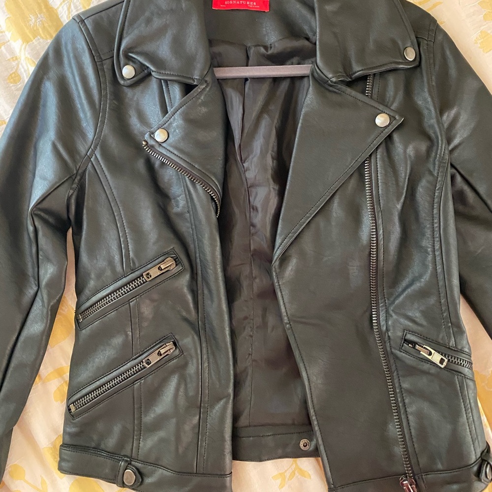 Black Faux Leather Jacket
